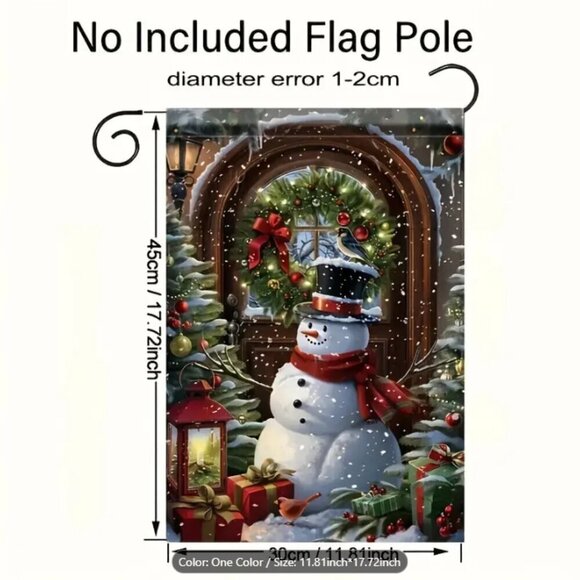 Snowman Yard Flag Christmas Holiday NWT - Picture 4 of 4
